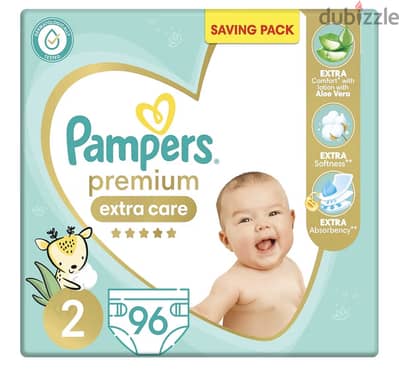 Pampers premium size 2 "96 pieces"