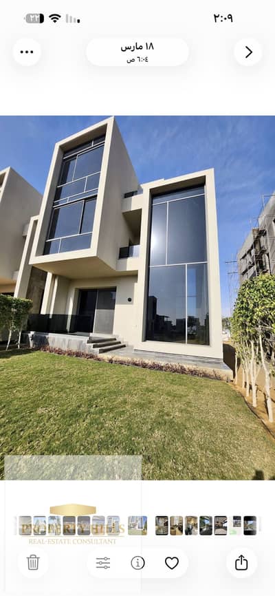 Villa for sale in the best location in the Fifth Settlement, just minutes from Cairo International Airport and the Capital International Airport, and just minutes from the iconic tower within the compound The Water Way Triangle.