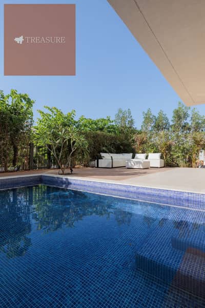 furnished Apartment with garden and Private pool for rent in Lake View Residence - new cairo