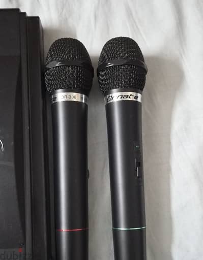 طقم مايك لاسلكي مزدوج Ornate OR-306 بالريسيفر الأصلي