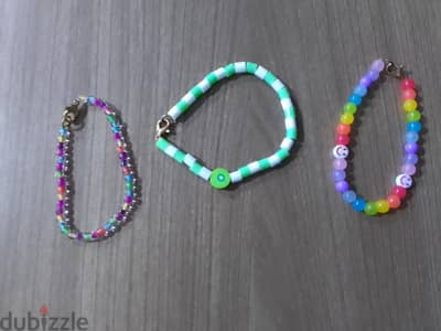 set of three handmade high quality bracelets