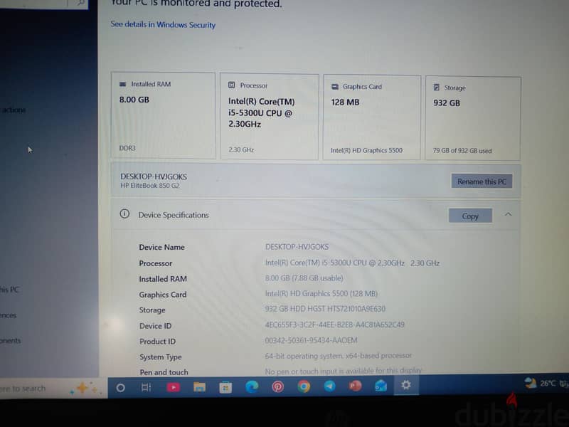 لابتوب hp 1