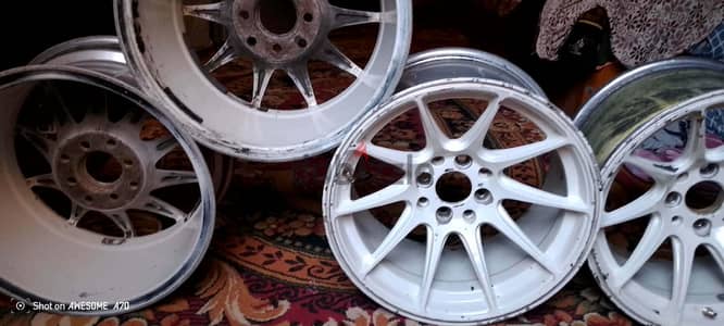 طقم جنط xxr مقاس 15  4/100/114