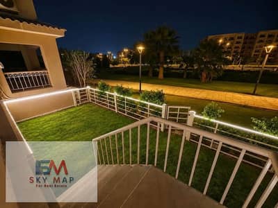 Ground floor apartment with garden immediate delivery cash sale in Madinaty model 400 in b1 area 188 + 35 meters garden view drainage at a bargain price private finishing