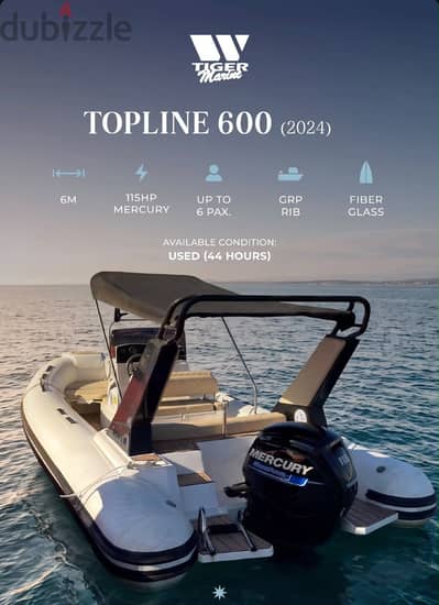  FOR SALE — TIGER MARINE BOAT TOPLINE 600 |  ( SERIOUS BUYERS ONLY )