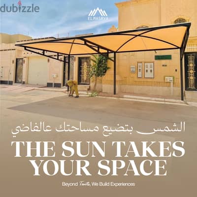 مظلات تنسايل للفلل والجراجات والمداخل | سعر المتر شامل  توريد وتركيب