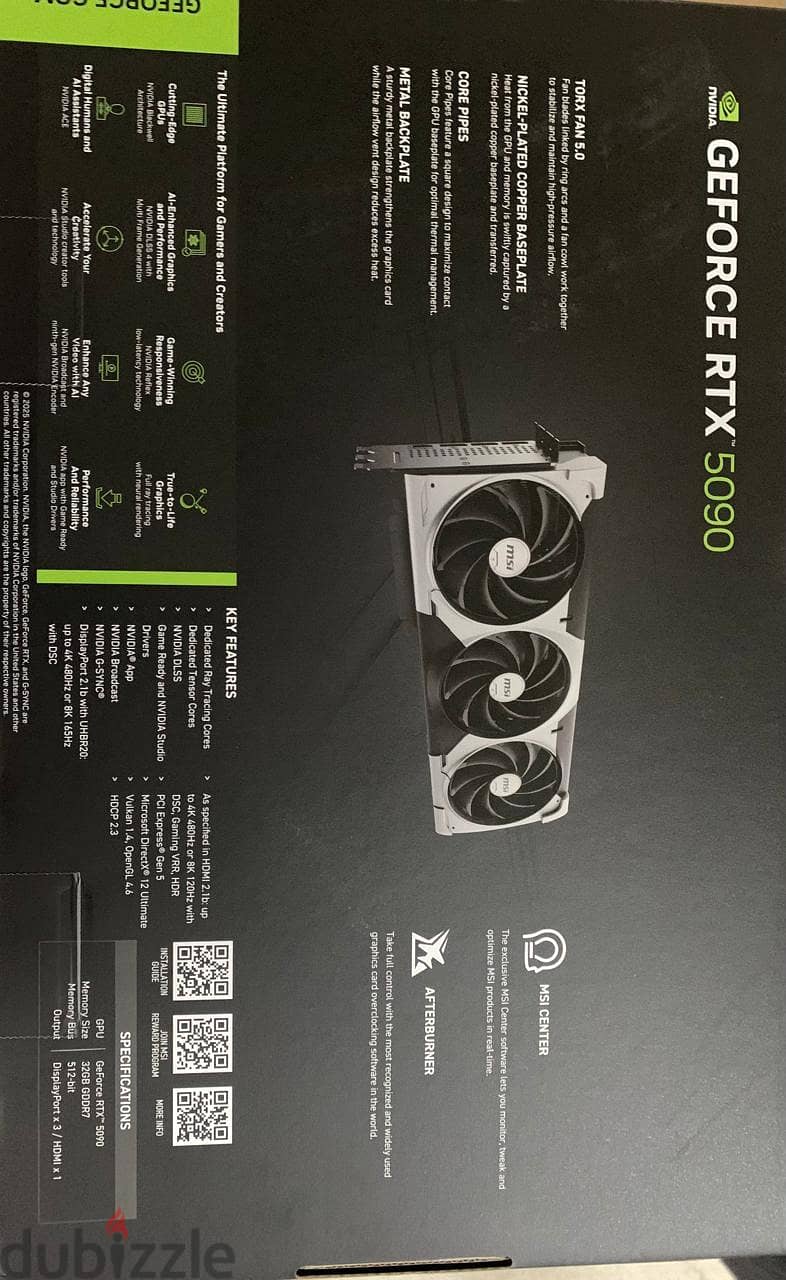 Nvidia RTX 5090 32GB GDDR7 5