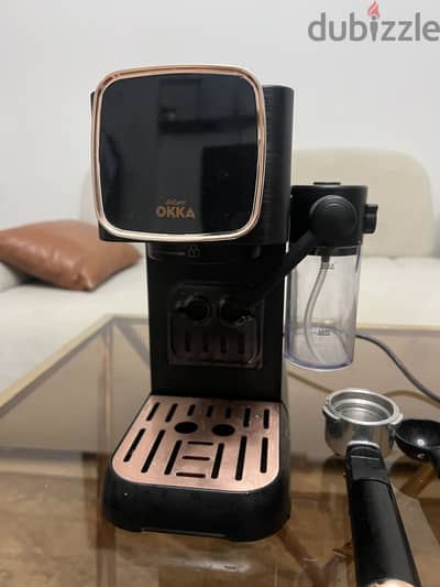 ماكينة قهوة Arzum Okka Espresso Solo M كسر زيرو بجميع مشتملاتها