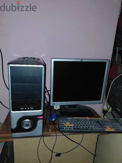 كمبيوتر كامل متكامل كيسه + شاشه HP هارد 1تيرا 100% هيلث