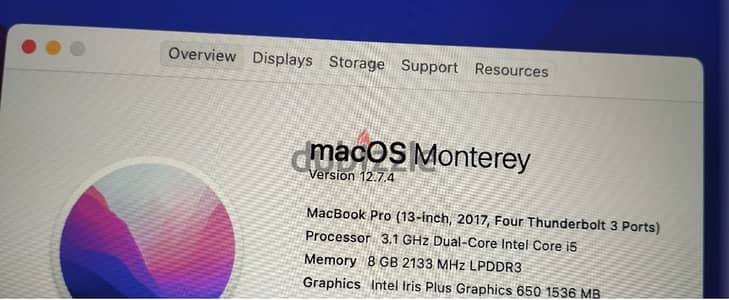 Macbook pro 2017 13 inch Touch bar