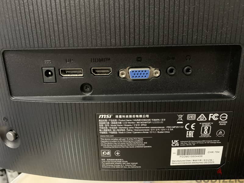 Msi pro mp251 E2 gaming monitor 120hz 25-inch IPS 99%SRGB 5