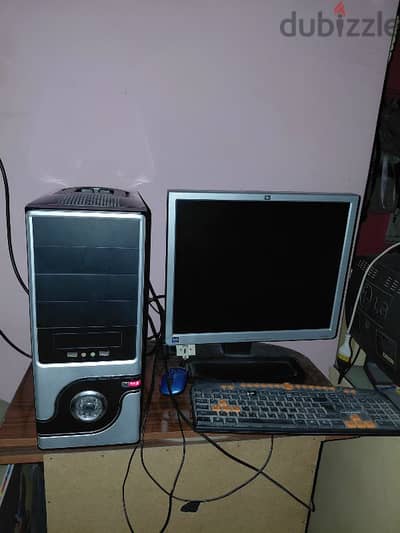 كمبيوتر كامل متكامل کیسه + شاشه HP هارد 1 تيرا 100%  هيلث
