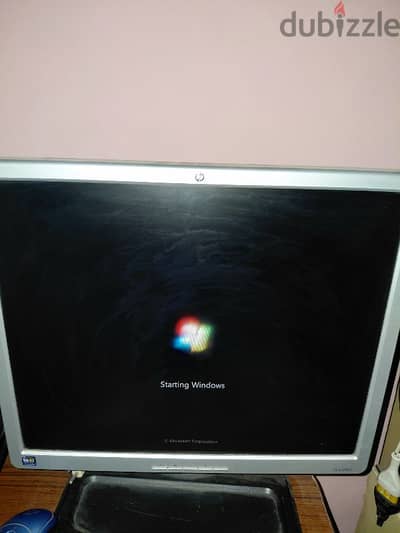 كمبيوتر كامل متكامل کیسه + شاشه HP هارد 1 تيرا 100%  هيلث