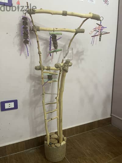 Parrot perch stand handmade