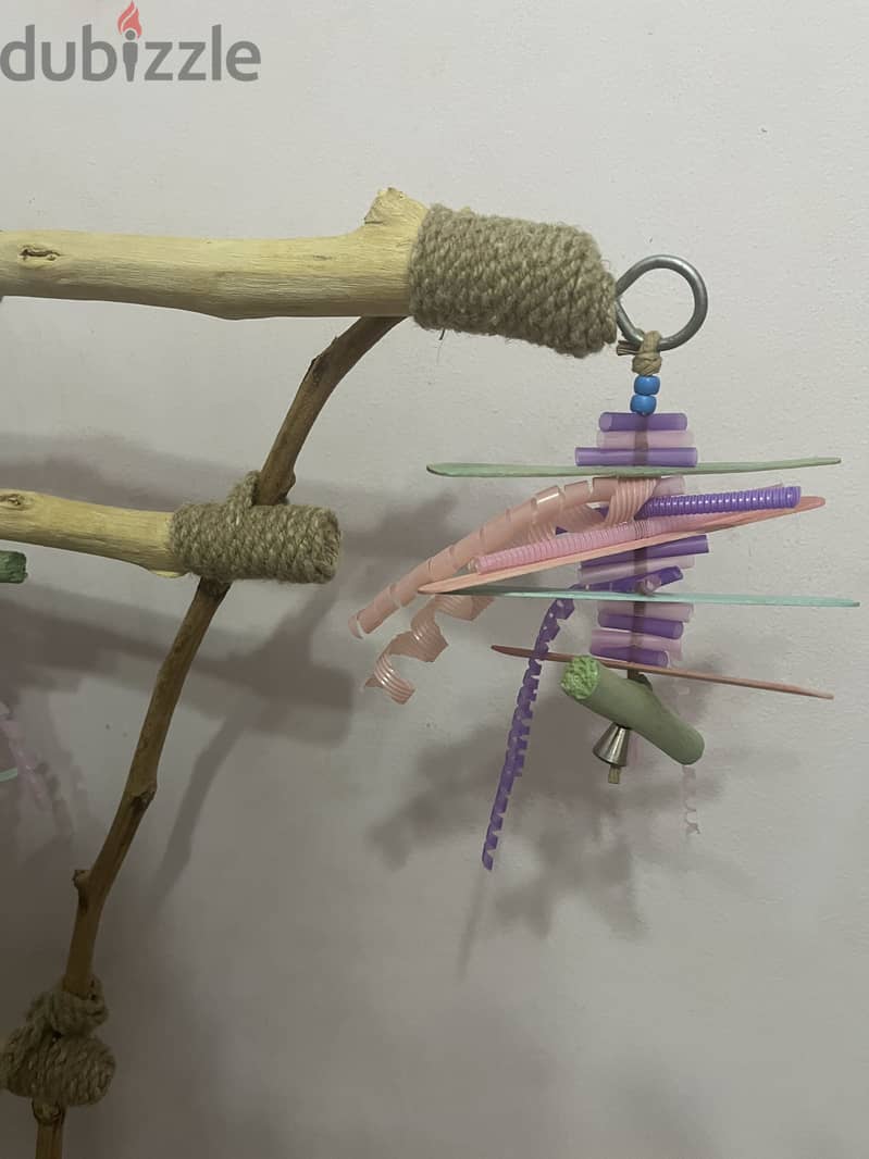 Parrot perch stand handmade 2