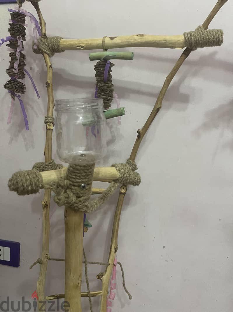 Parrot perch stand handmade 7