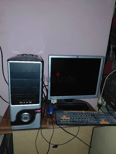 كمبيوتر كامل متكامل کیسه + شاشه HP هارد 1 تيرا 100%  هيلث