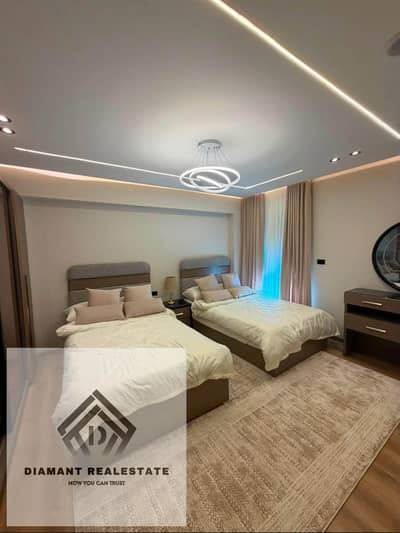 Lowest price for Apartment 3Bed in New Capital with 125,000Dp Only Over 12Years, Panoramic view directly lagoon minutes from New Capital Airport