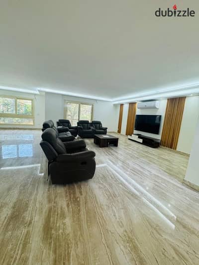 Furnished apartment for rent in Sarayat Al-Maadi, 4 air-conditioned rooms