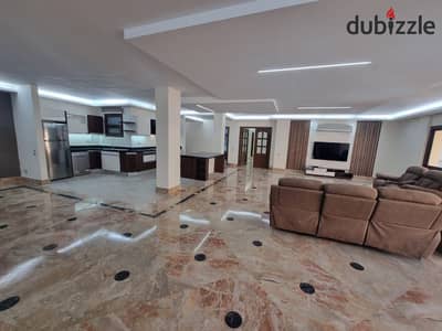 Furnished apartment for rent in Sarayat Maadi with 4 rooms and a shared swimming pool