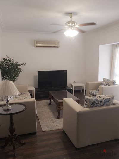 Furnished apartment for rent, Degla, Maadi, 3 air-conditioned rooms