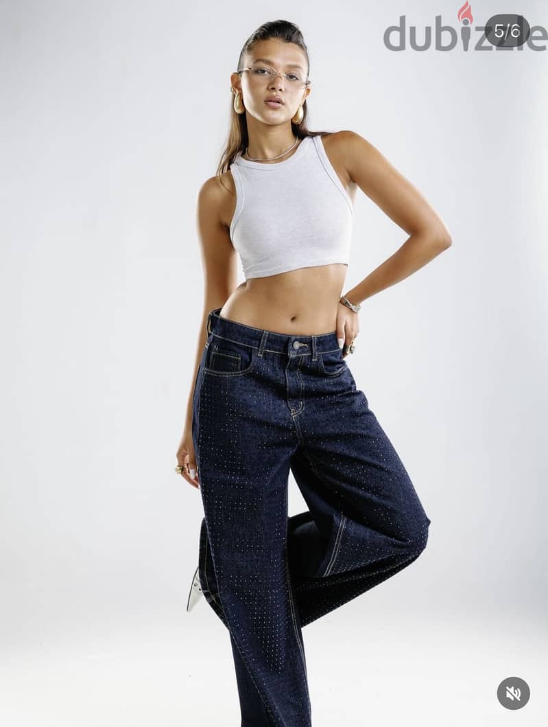 Shiny navy pants 1