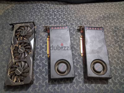 3 كروت شاشة6g 166 0 و 2 كارت rx570 4g