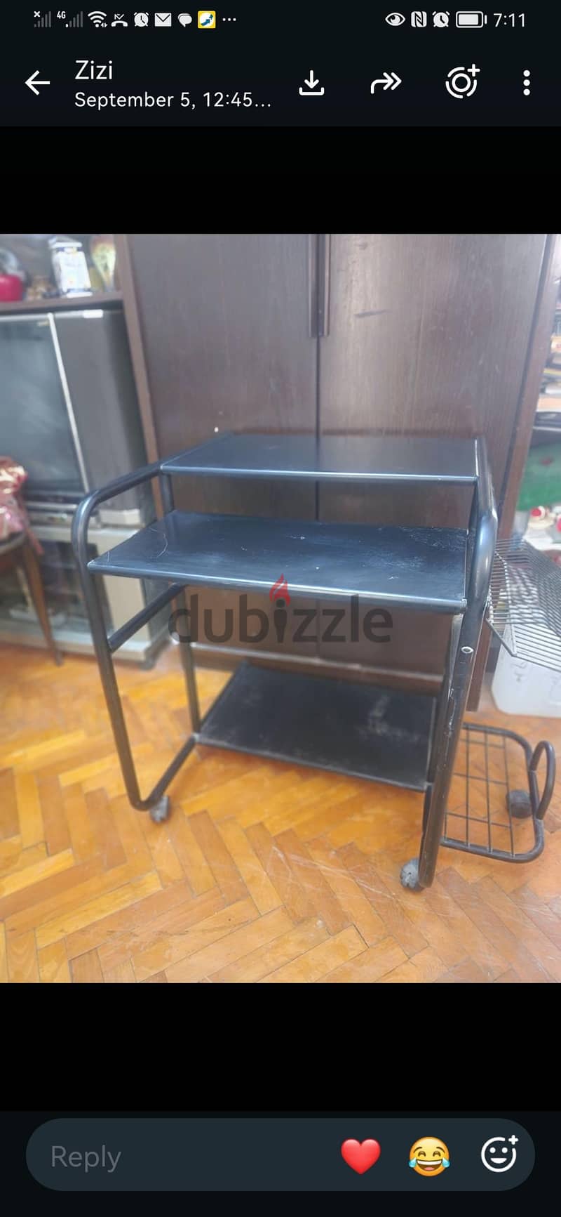 black metal computer desk with wheels 1