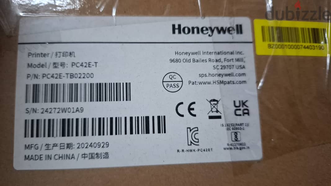 Honeywell PC42E-T Barcode Printer – New 1