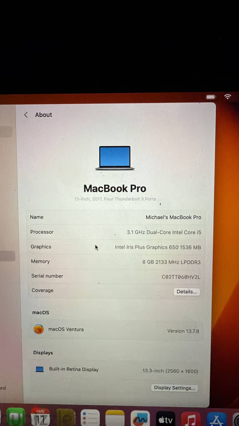 MacBook Pro 13-inch 2017 – Excellent Condition 3