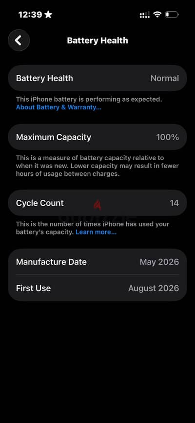 iphone 15 pro 100% battery health