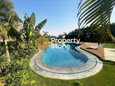 Villa for Rent in Katameya Heights  Katameya Heights  Direct Golf & Lakes View  Fully Finished with ACs  Furnished  Private Garage  Swimming Pool  Lar