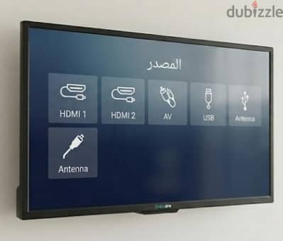 شاشة يونيون إير 43 بوصة (حالة ممتازة جداً) متكاملة بالمستلزمات