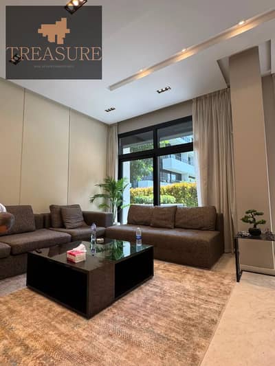 furnished Apartment with garden for rent Waterway - new cairo