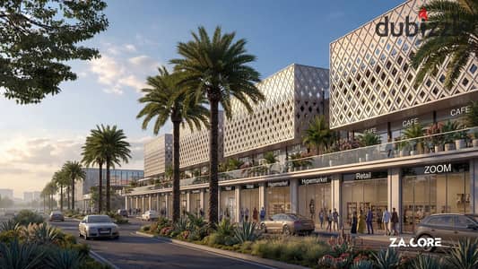 For Sale: 47 sqm clinic at The Core Mall, Dahshur Link, New Zayed entrance, opposite SODIC Strip Mall & Beverly Hills. 5% down, 8-year installments.