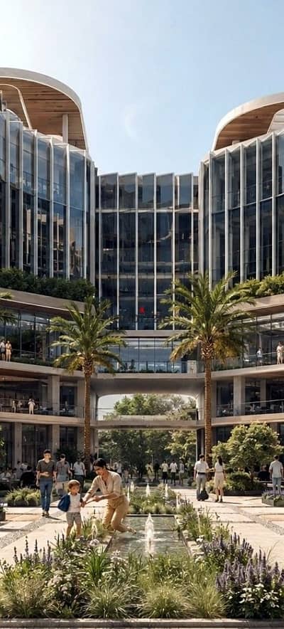 40 sqm restaurant for sale at Sia Mall, 6th of October, directly on Central Axis. 1.5% down payment and installments up to 10 years
