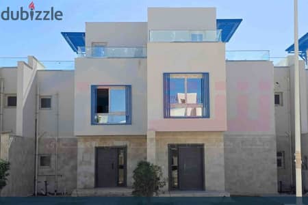 فيلا تاون هاوس للبيع 225م مباني + 200م أرض الساحل الشمالي - Naia Bay (إستلام فوري - مقدم 6,750,000 ج)