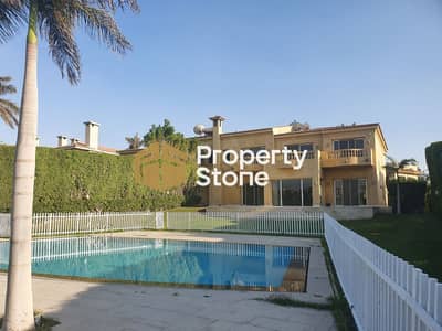 Villa for Rent in Katameya Heights  Katameya Heights  Direct Golf & Lakes View Fully Finished with ACs  Private Swimming Pool  Large Garden