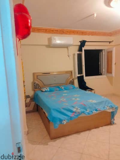 Apartment for rent, furnished, two bedrooms, living room, bathroom, and kitchen, second neighborhood, first adjacent.