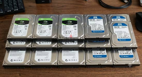 هاردات كمبيوتر داخلي (HDD 3.5) سعة 500 جيجا هيلث 100%