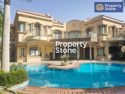 Villa for Sale in Katameya Heights  Katameya Heights  Direct Golf & Lakes View  Private Swimming Pool  Large Garden