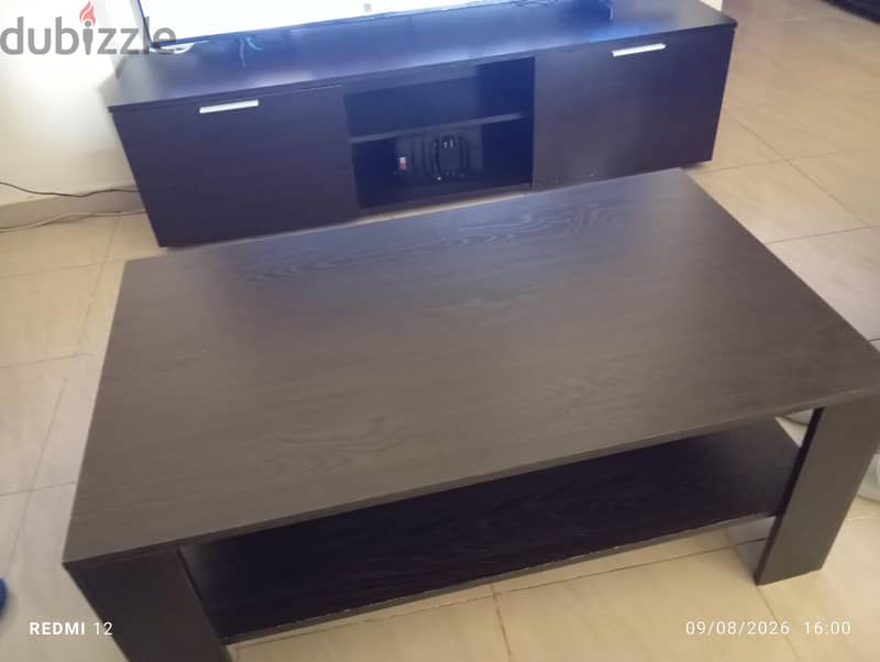 homzmart tv stand and coffee table 2