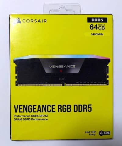 CORSAIR VENGEANCE RGB DDR5 6400MHz 64GB (2x32GB) Desktop Memory