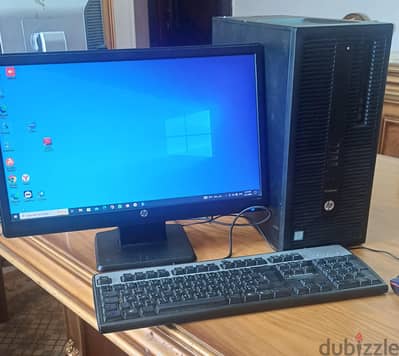 كمبيوتر HP EliteDesk 800 G2 , core i5 جيل ٦و٢هارد. وشاشة ٢٠بوصة و١٦ رام