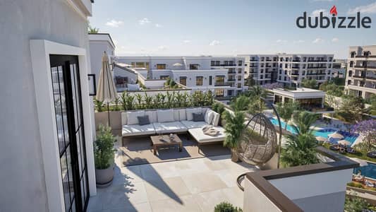 Two-bedroom apartment with a garden for sale in Sheikh Zayed -- directly on Al-Nozha Street -- finished