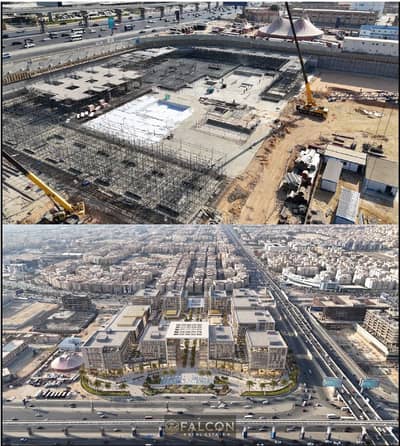 With 5% DP office for sale directly on the 3 most important axes in New Cairo 90th Street South North and Mohamed Naguib Street with 7yrs installmens