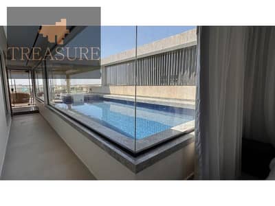 furnished Penthouse with private pool for rent in Lake View Residence - new cairo