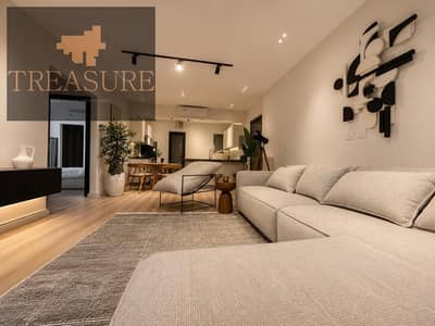 furnished Apartment with garden for rent in Lake View Residence - new cairo