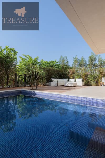 furnished Apartment with garden and Private pool for rent in Lake View Residence - new cairo