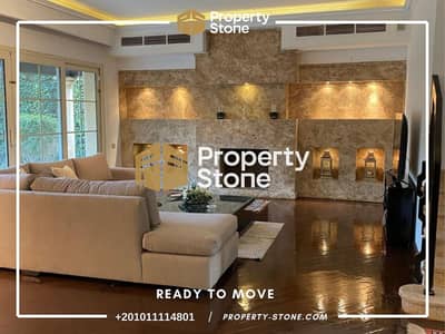 Luxury villa for rent in Katameya Heights fully furnished Private Pool and Garden and Garage